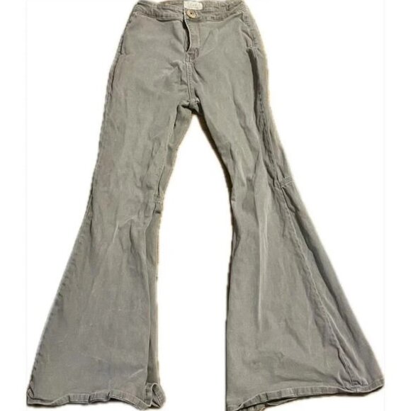 Vintage Washed Wide Leg Flared Denim - Picture 1 of 3